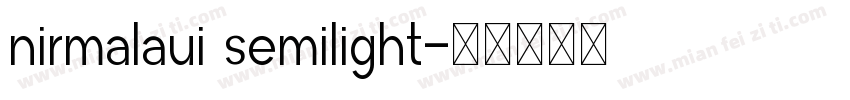 nirmalaui semilight字体转换